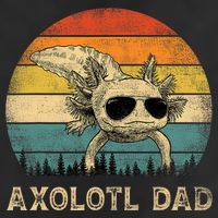 Vintage Axolotl Dad Axolotl Lovers Daddy Father's Day Golf Towel