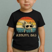 Vintage Axolotl Dad Axolotl Lovers Daddy Father's Day Toddler T-Shirt