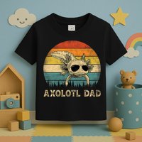 Vintage Axolotl Dad Axolotl Lovers Daddy Father's Day Toddler T-Shirt