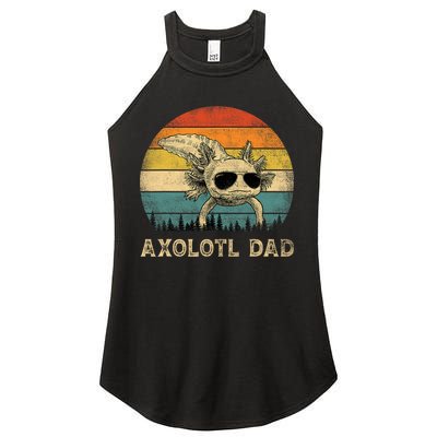Vintage Axolotl Dad Axolotl Lovers Daddy Father's Day Women's Perfect Tri Rocker Tank