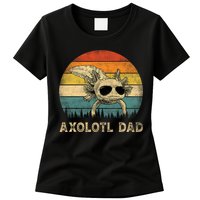 Vintage Axolotl Dad Axolotl Lovers Daddy Father's Day Womens T-Shirt