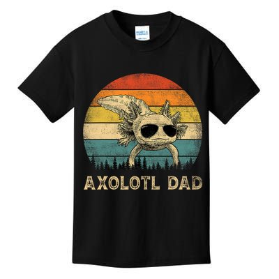 Vintage Axolotl Dad Axolotl Lovers Daddy Father's Day Kids T-Shirt