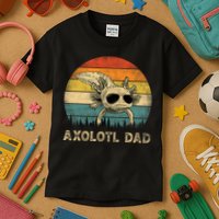 Vintage Axolotl Dad Axolotl Lovers Daddy Father's Day Kids T-Shirt