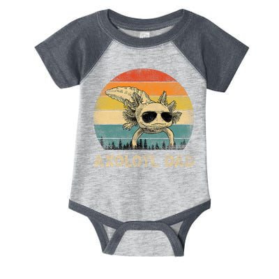 Vintage Axolotl Dad Axolotl Lovers Daddy Father's Day Infant Baby Jersey Bodysuit