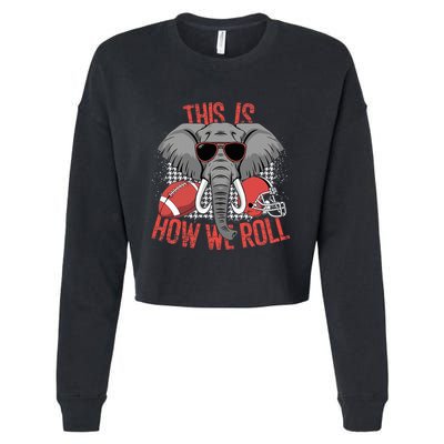 Vintage Alabama Elephant Lovers Retro Style Classic Cropped Pullover Crew