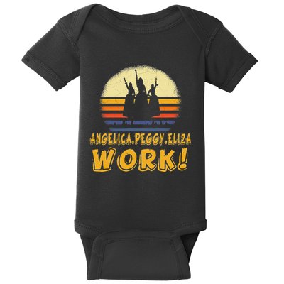 Vintage Angelica Eliza And Peggy Work Retro Style Baby Bodysuit