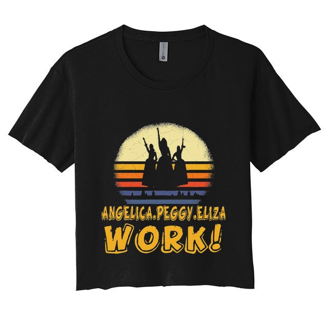 Vintage Angelica Eliza And Peggy Work Retro Style Crop Top