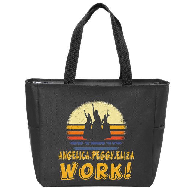 Vintage Angelica Eliza And Peggy Work Retro Style Zip Tote Bag