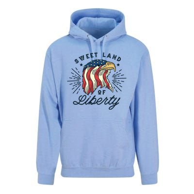 Vintage American Eagle With Sweet Land Of Liberty Usa Lovers Gift Unisex Surf Hoodie