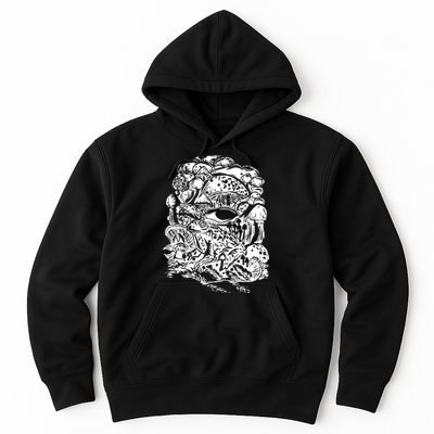 Vintage Aesthetic Frog Mushroom Goblincore Hoodie