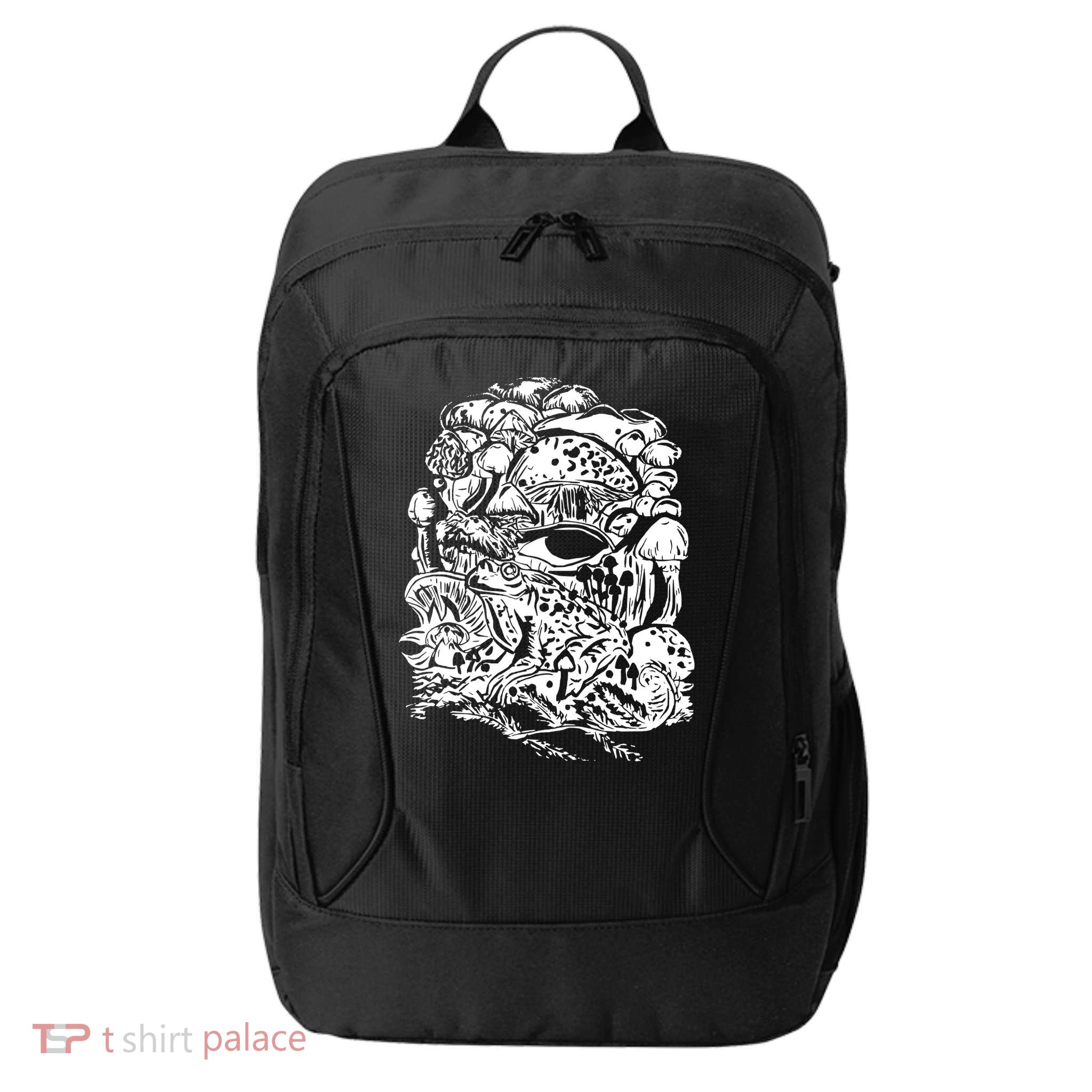 Vintage Aesthetic Frog Mushroom Goblincore City Backpack