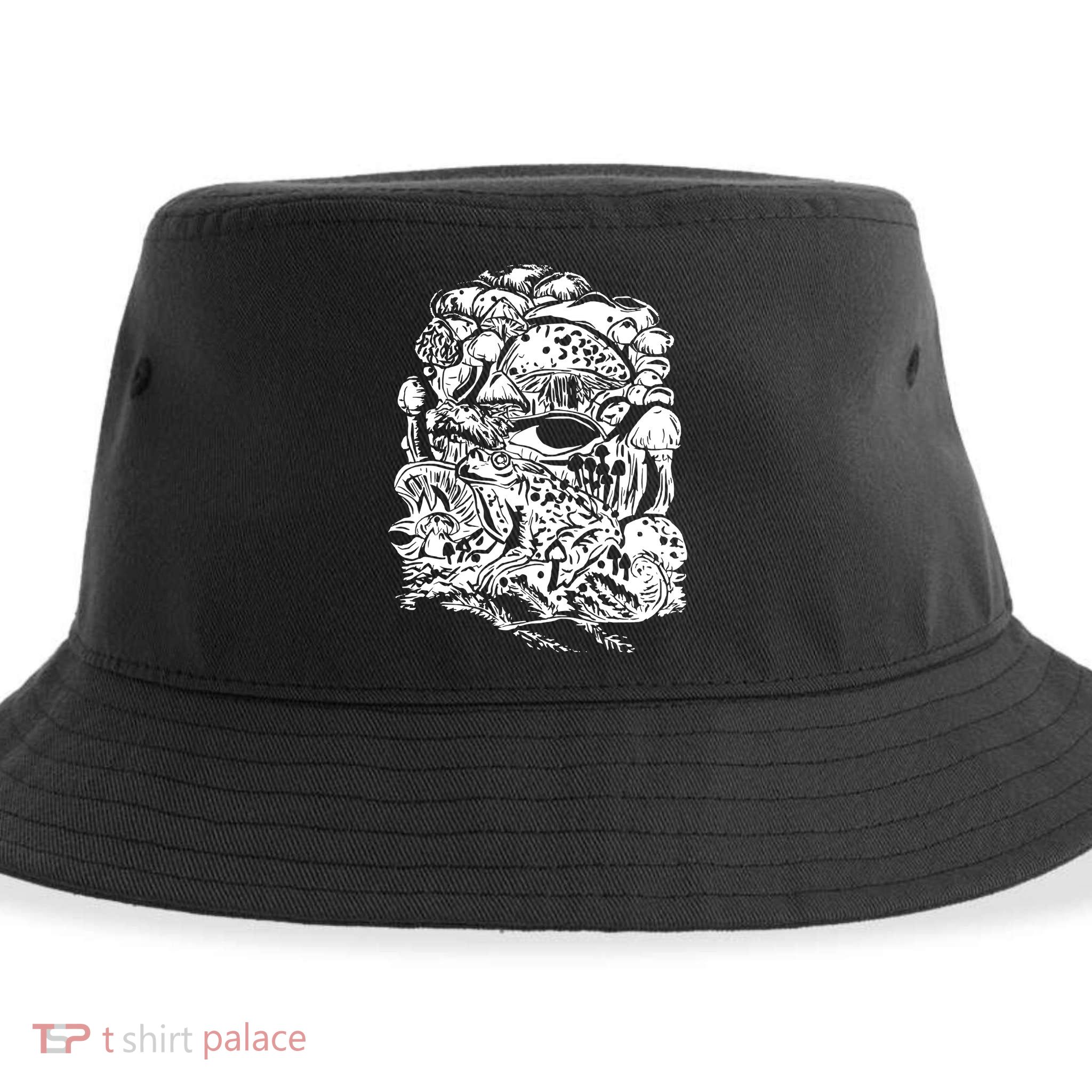 Vintage Aesthetic Frog Mushroom Goblincore Sustainable Bucket Hat
