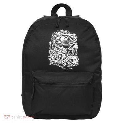 Vintage Aesthetic Frog Mushroom Goblincore 16 in Basic Backpack