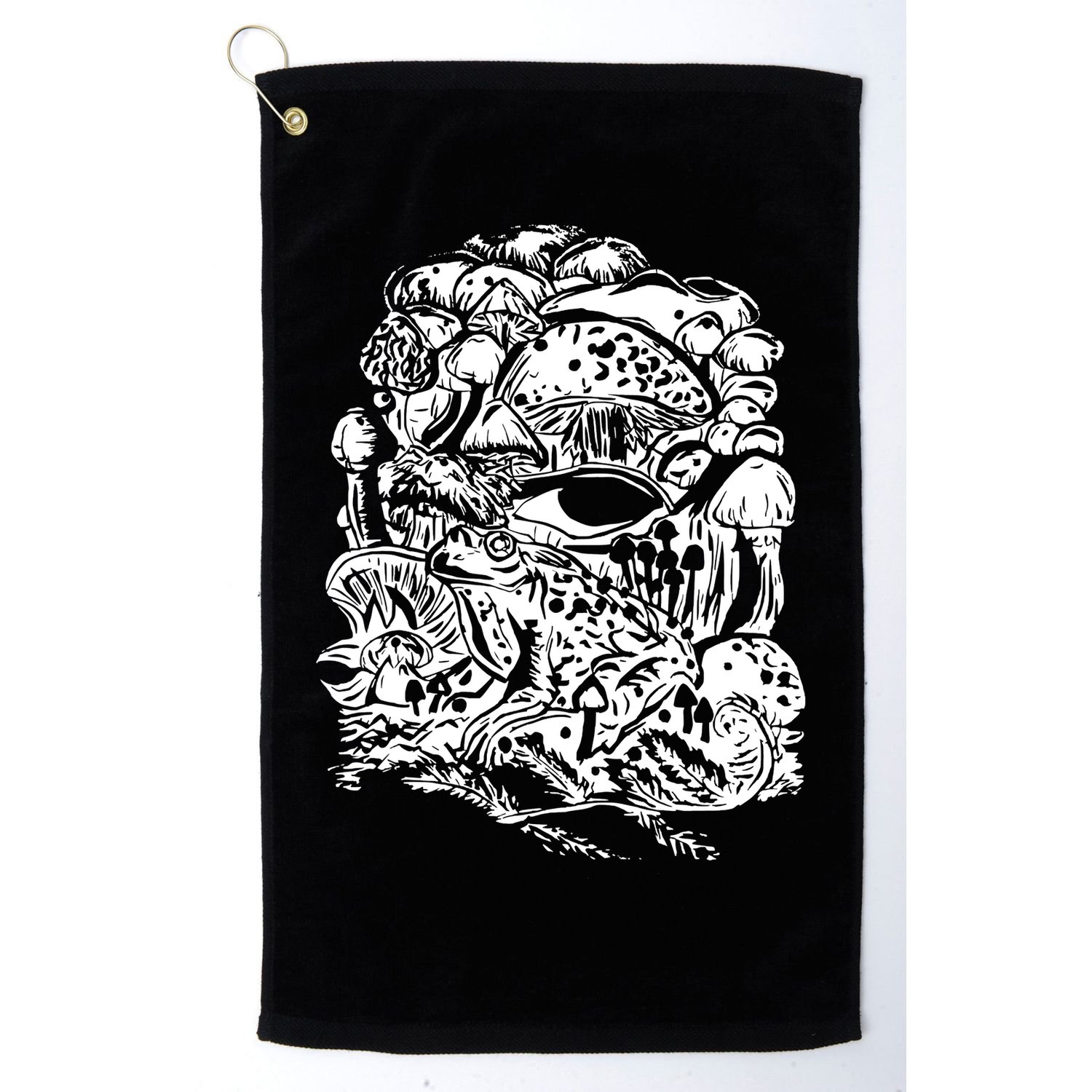 Vintage Aesthetic Frog Mushroom Goblincore Golf Towel