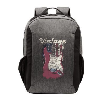 Vintage American Flag Guitar Player Guitarist Gift Vector Backpack