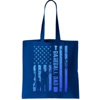 Vintage American Flag Baseball Dad Design American Flag Gift Tote Bag