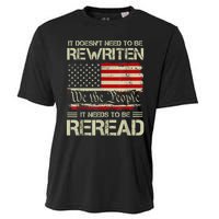 Vintage American Flag It Needs To Be Reread We The People Cooling Performance Crew T-Shirt