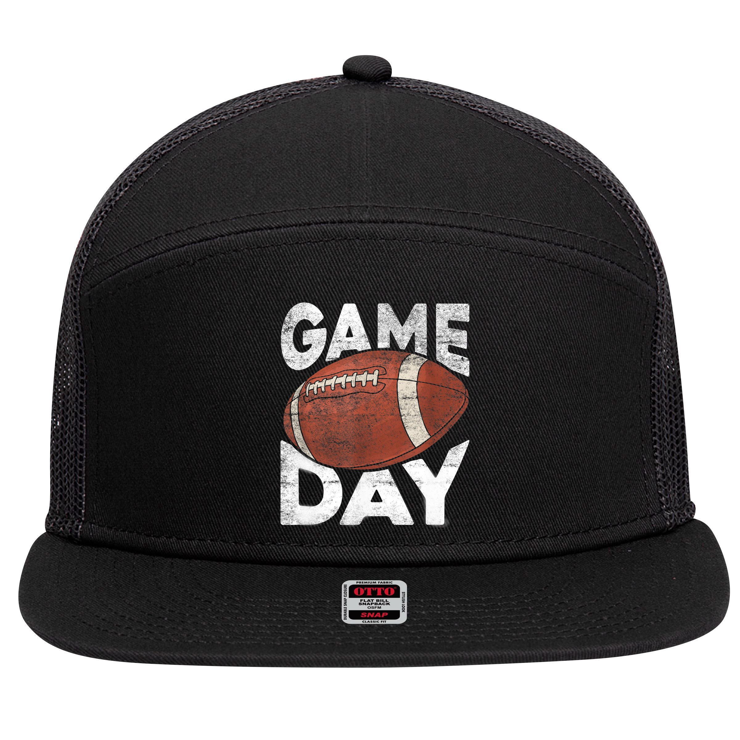 Vintage American Football Game Sports Lover TShirt 7 Panel Mesh Trucker Snapback Hat