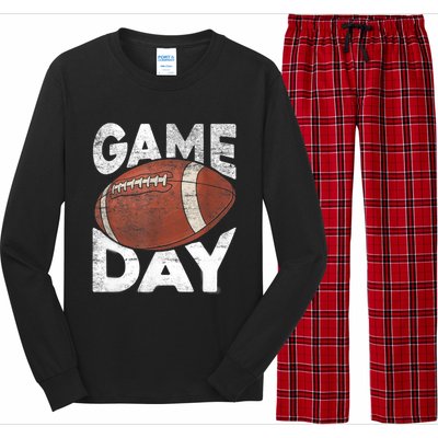 Vintage American Football Game Sports Lover TShirt Long Sleeve Pajama Set