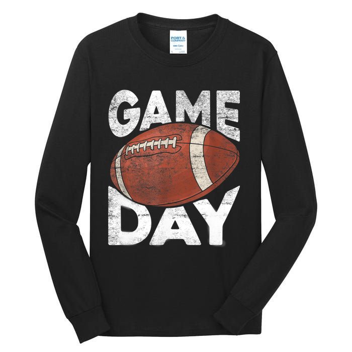 Vintage American Football Game Sports Lover TShirt Tall Long Sleeve T-Shirt