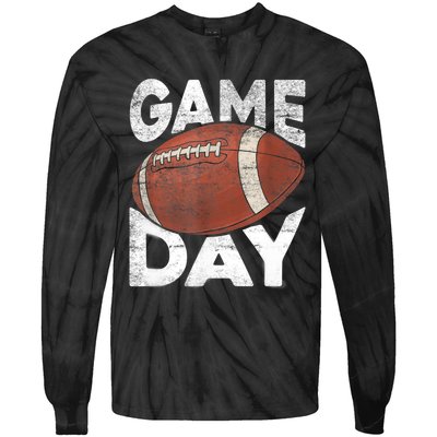 Vintage American Football Game Sports Lover TShirt Tie-Dye Long Sleeve Shirt