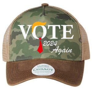 Vote Again Funny Pro President Trump 2024 Trump Legacy Tie Dye Trucker Hat