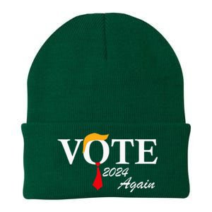 Vote Again Funny Pro President Trump 2024 Trump Knit Cap Winter Beanie