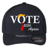 Vote Again Funny Pro President Trump 2024 Trump Flexfit Unipanel Trucker Cap