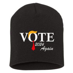 Vote Again Funny Pro President Trump 2024 Trump Short Acrylic Beanie