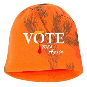 Vote Again Funny Pro President Trump 2024 Trump Kati - Camo Knit Beanie