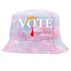 Vote Again Funny Pro President Trump 2024 Trump Tie-Dyed Bucket Hat