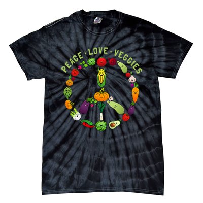 Veggie Art For Women Vegan Food Vegetables Themed Tie-Dye T-Shirt