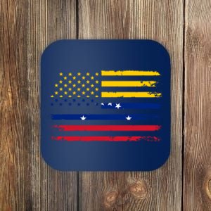 Venezuelan American Flag Venezuelan Roots Funny Coaster