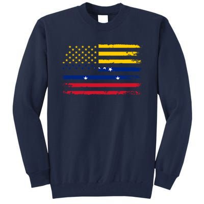 Venezuelan American Flag Venezuelan Roots Funny Tall Sweatshirt