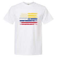 Venezuelan American Flag Venezuelan Roots Funny Garment-Dyed Heavyweight T-Shirt