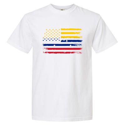 Venezuelan American Flag Venezuelan Roots Funny Garment-Dyed Heavyweight T-Shirt