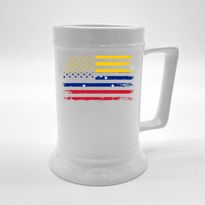 Venezuelan American Flag Venezuelan Roots Funny Beer Stein