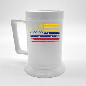 Venezuelan American Flag Venezuelan Roots Funny Beer Stein