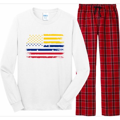 Venezuelan American Flag Venezuelan Roots Funny Long Sleeve Pajama Set