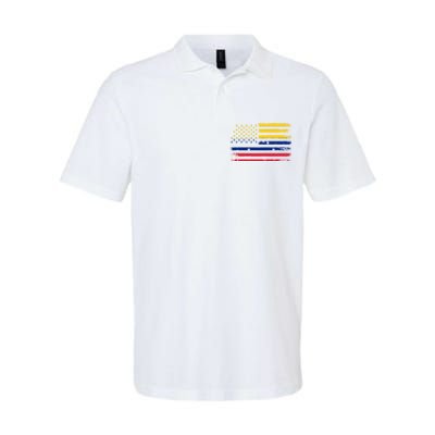 Venezuelan American Flag Venezuelan Roots Funny Softstyle Adult Sport Polo