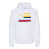 Venezuelan American Flag Venezuelan Roots Funny Premium Hoodie