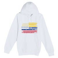 Venezuelan American Flag Venezuelan Roots Funny Premium Pullover Hoodie