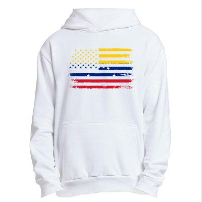 Venezuelan American Flag Venezuelan Roots Funny Urban Pullover Hoodie