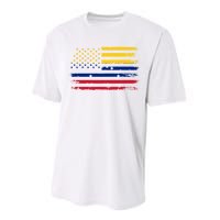 Venezuelan American Flag Venezuelan Roots Funny Performance Sprint T-Shirt