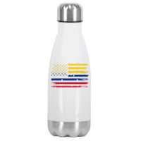 Venezuelan American Flag Venezuelan Roots Funny Stainless Steel Insulated Water Bottle