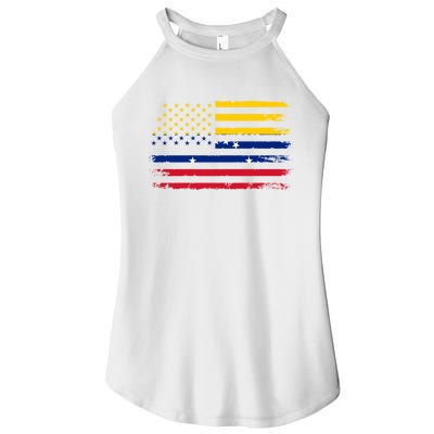 Venezuelan American Flag Venezuelan Roots Funny Women’s Perfect Tri Rocker Tank