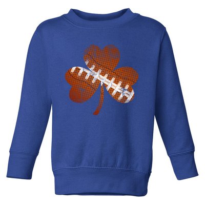 Vintage American Football St Patricks Day Sports Player Cute Gift Toddler Sweatshirt