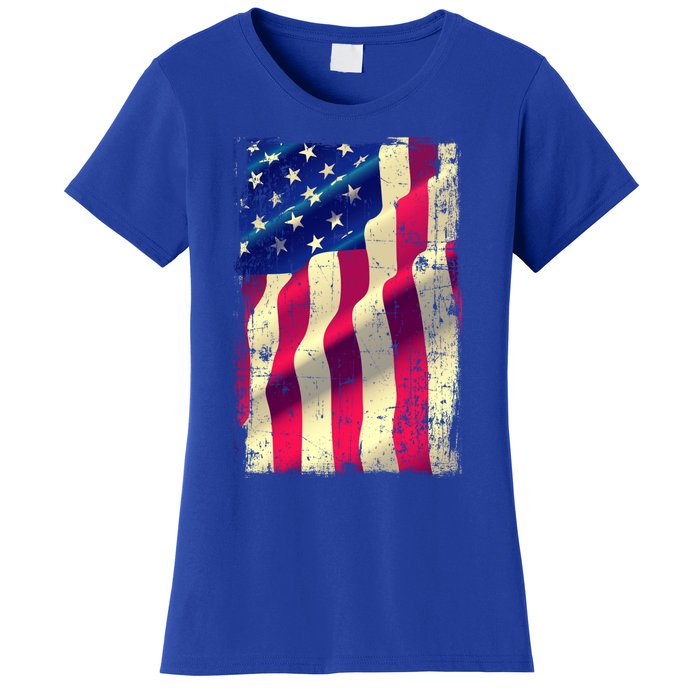 Vintage American Flag Cool Gift Women's T-Shirt