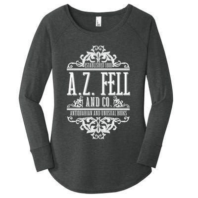 Vintage Az Fell And Co Antiquarian And Unusual Books Women's Perfect Tri Tunic Long Sleeve Shirt