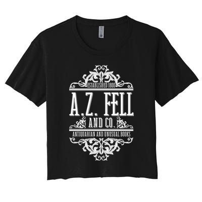 Vintage Az Fell And Co Antiquarian And Unusual Books Crop Top